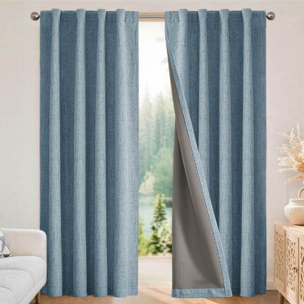 Joydeco Blackout Curtains for Bedroom 108 Inch Long 100% Light Blocking 2 Pane
